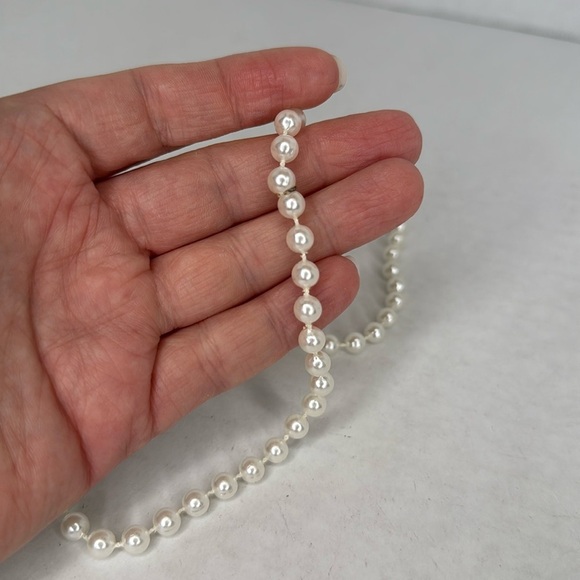 Vintage estate faux White Pearl Necklace lot A47 - Picture 3 of 5